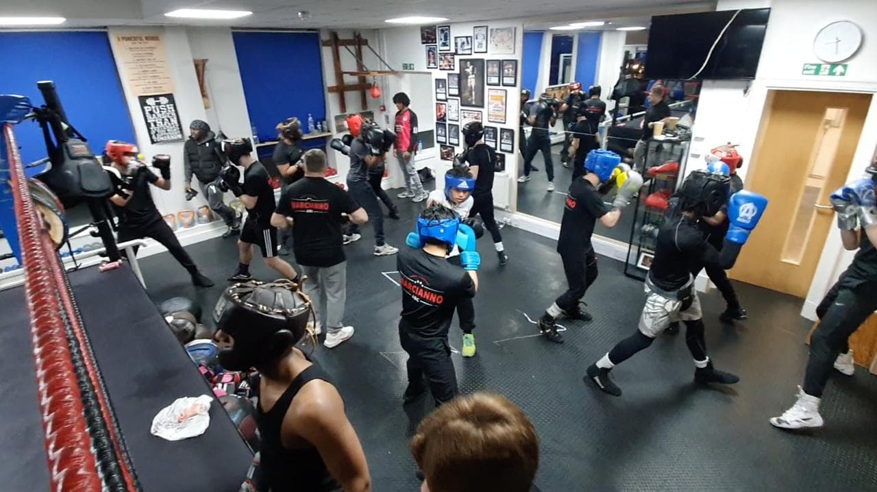 Boxers training at Marcianno ABC